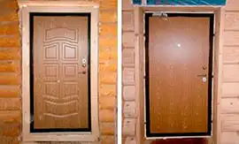 Установка входной железной двери